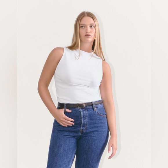 New Everlane The Luxe Rib Funnel Neck Tank Size XXS - Picture 1 of 12